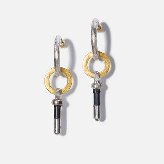 Alliance Earrings - 18kt yellow gold and silver