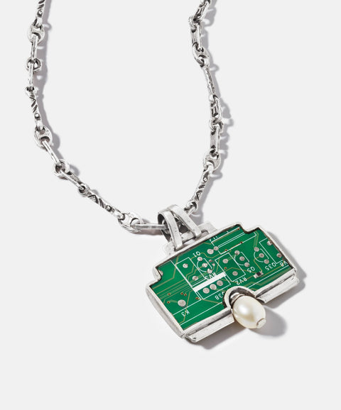 Silver Ascent Necklace - Silver and Pearl