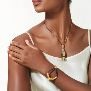 USB Necklace - Rubies, Gold & Bronze chain