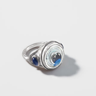 Sapphire Bud Ring - Silver and Sapphires