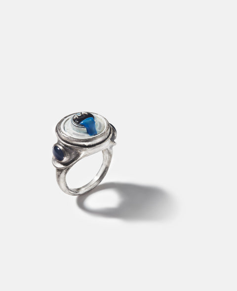 Sapphire Bud Ring - Silver and Sapphires