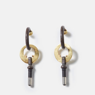 Alliance Earrings - 18kt yellow gold and oxidised silver (This edition has now sold out)