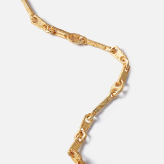 Constellation Necklace - Long 22kt gold chain with 18kt gold multi-stone pendant