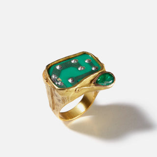 Emerald Circuit Ring - Yellow Gold and Emerald